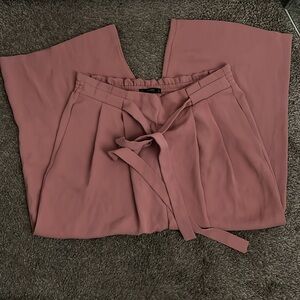 Zara Pink Capris with Tie Waist